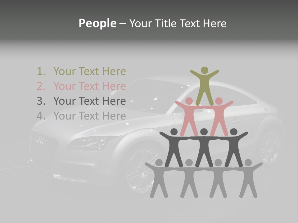 Audi Tt At The Motorshow 2007 In Frankfurt PowerPoint Template