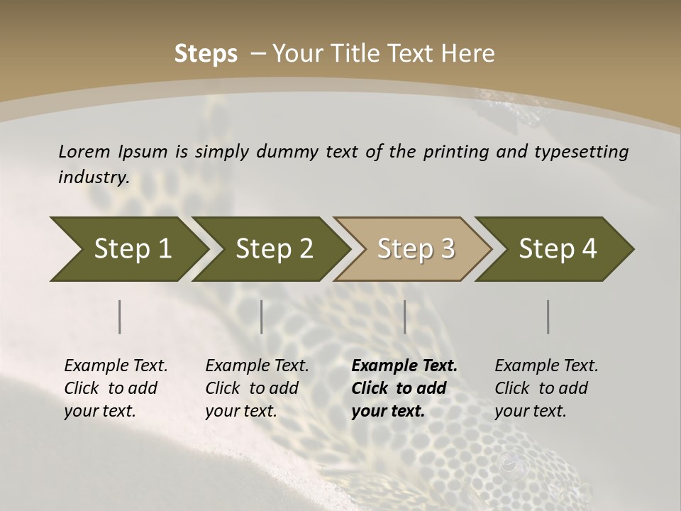 Colorful Spotted Tropical Catfish Swimming In Aquarium PowerPoint Template