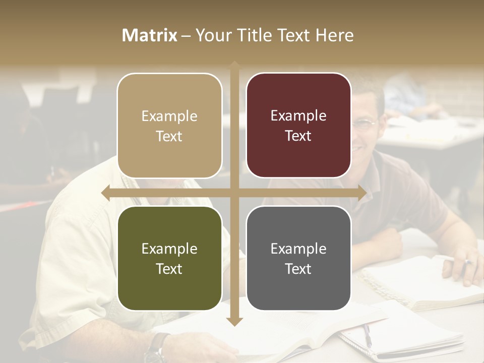 Friendly, Happy  Education Students Sitting In Class. PowerPoint Template