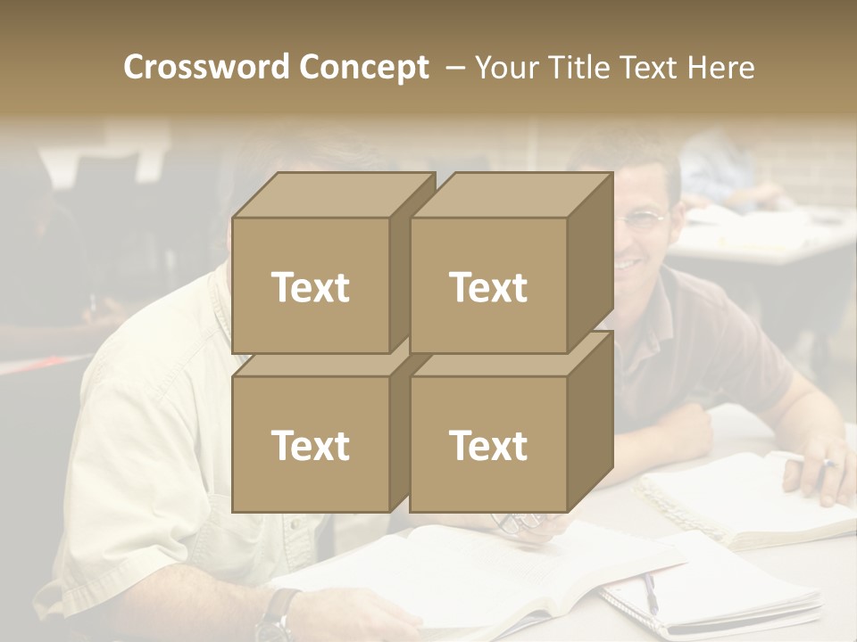 Friendly, Happy  Education Students Sitting In Class. PowerPoint Template