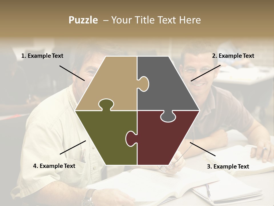 Friendly, Happy  Education Students Sitting In Class. PowerPoint Template