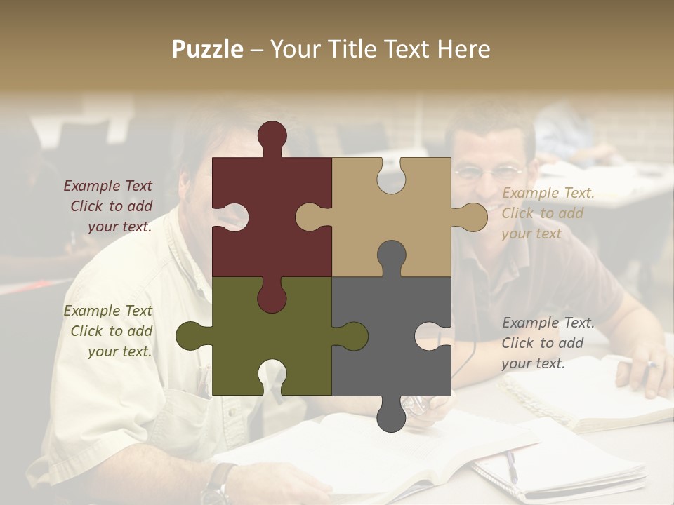 Friendly, Happy  Education Students Sitting In Class. PowerPoint Template