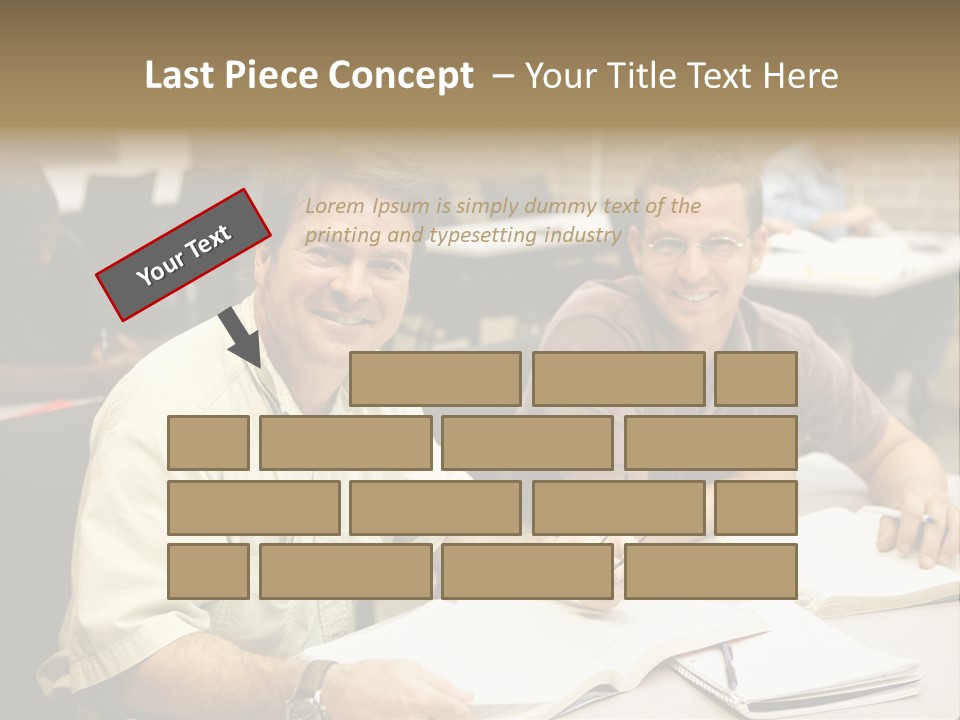 Friendly, Happy  Education Students Sitting In Class. PowerPoint Template