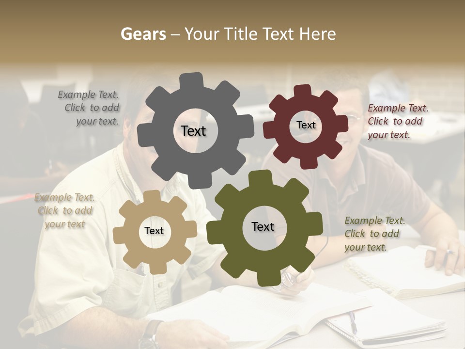 Friendly, Happy  Education Students Sitting In Class. PowerPoint Template