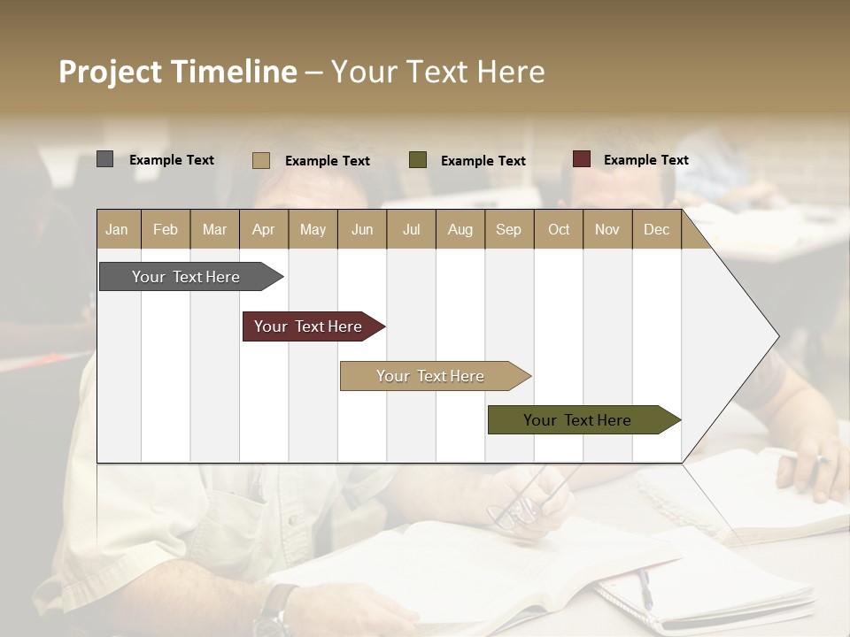 Friendly, Happy  Education Students Sitting In Class. PowerPoint Template