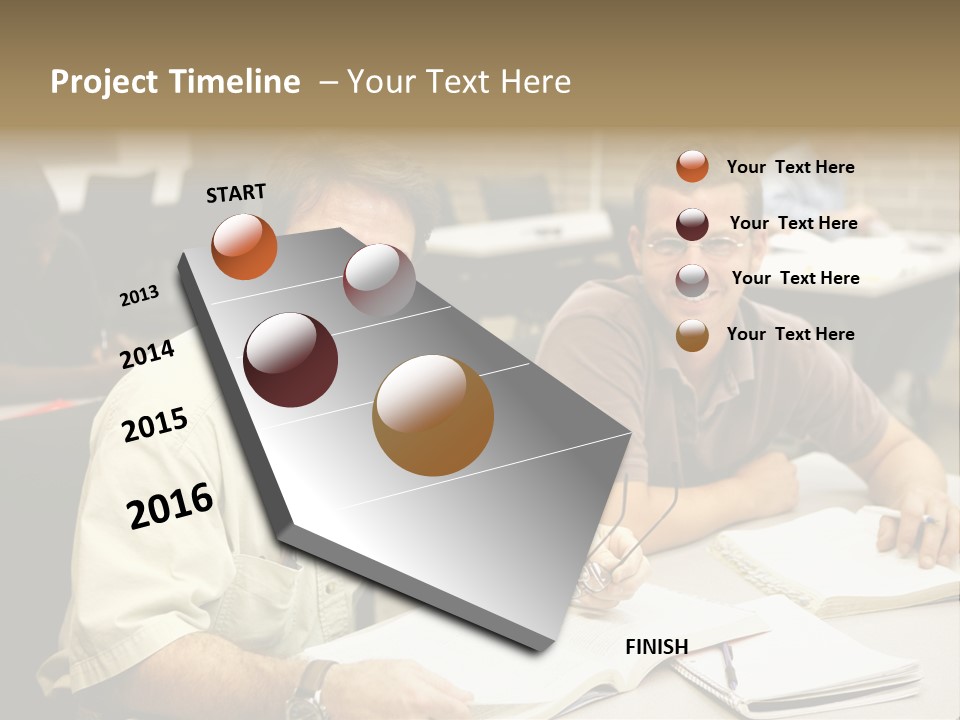 Friendly, Happy  Education Students Sitting In Class. PowerPoint Template