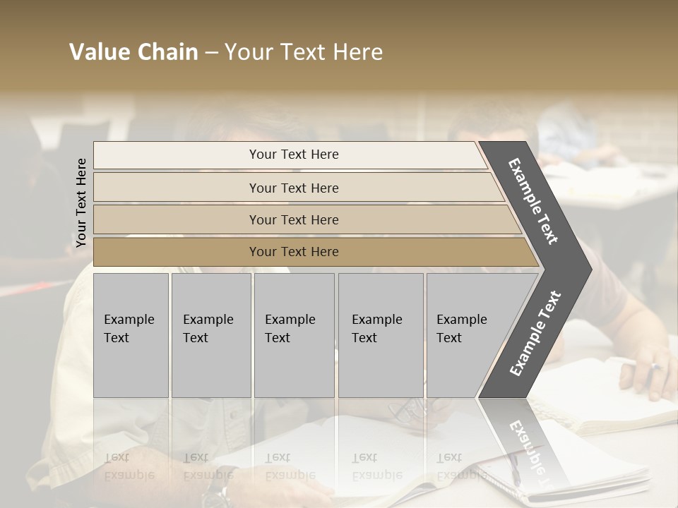 Friendly, Happy  Education Students Sitting In Class. PowerPoint Template
