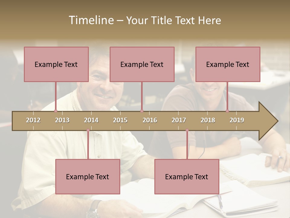Friendly, Happy  Education Students Sitting In Class. PowerPoint Template