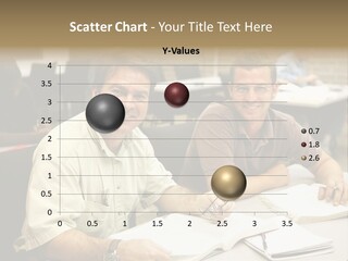 Friendly, Happy  Education Students Sitting In Class. PowerPoint Template