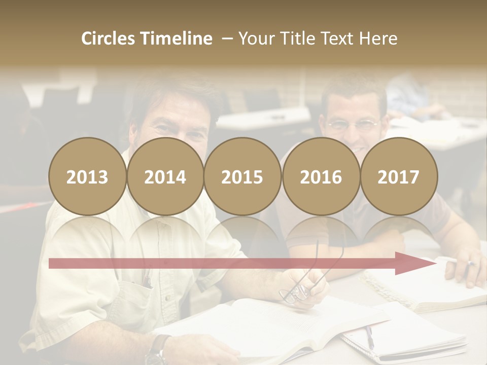 Friendly, Happy  Education Students Sitting In Class. PowerPoint Template