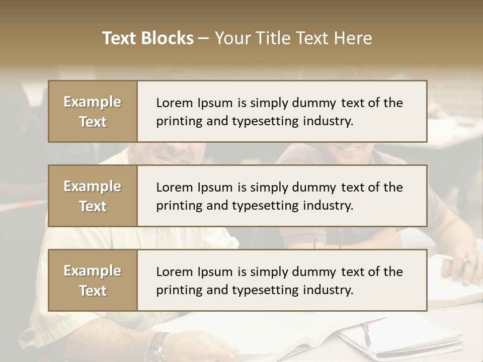 Friendly, Happy  Education Students Sitting In Class. PowerPoint Template