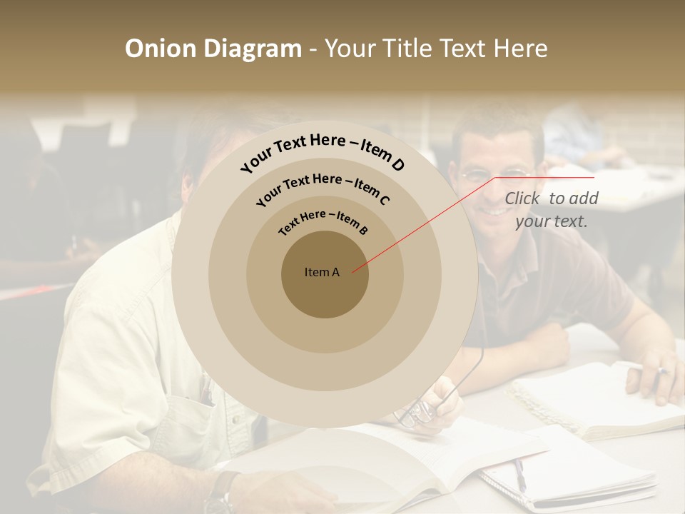 Friendly, Happy  Education Students Sitting In Class. PowerPoint Template