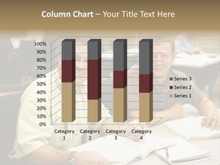 Friendly, Happy  Education Students Sitting In Class. PowerPoint Template