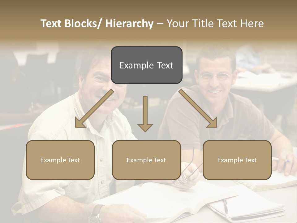 Friendly, Happy  Education Students Sitting In Class. PowerPoint Template