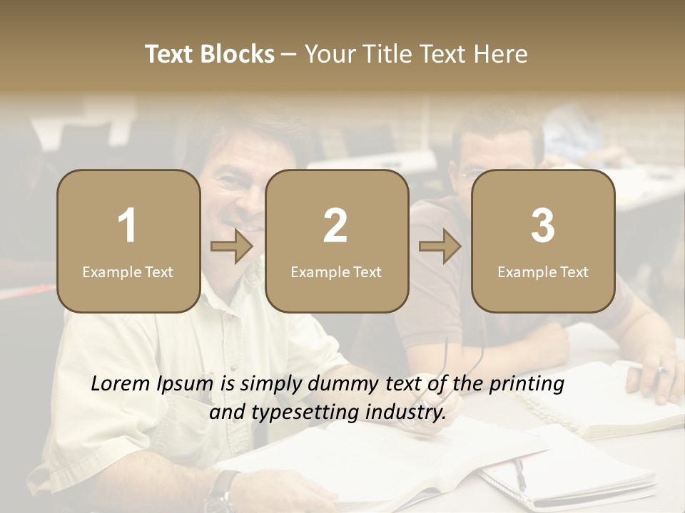 Friendly, Happy  Education Students Sitting In Class. PowerPoint Template