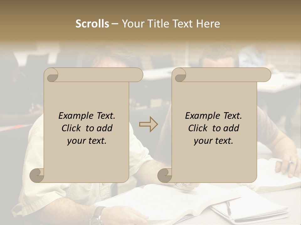 Friendly, Happy  Education Students Sitting In Class. PowerPoint Template