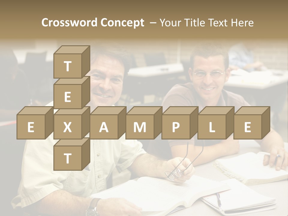 Friendly, Happy  Education Students Sitting In Class. PowerPoint Template