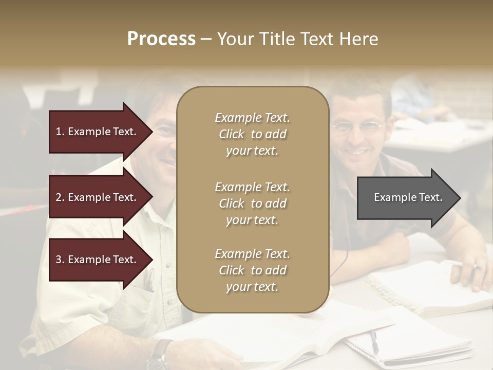Friendly, Happy  Education Students Sitting In Class. PowerPoint Template