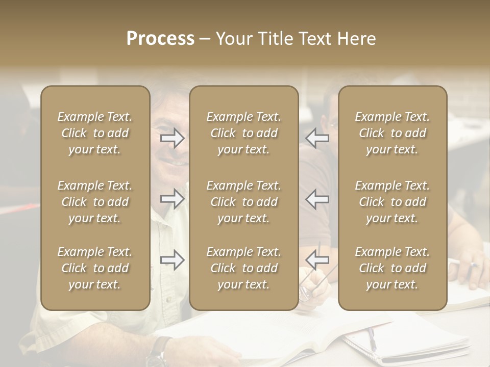 Friendly, Happy  Education Students Sitting In Class. PowerPoint Template