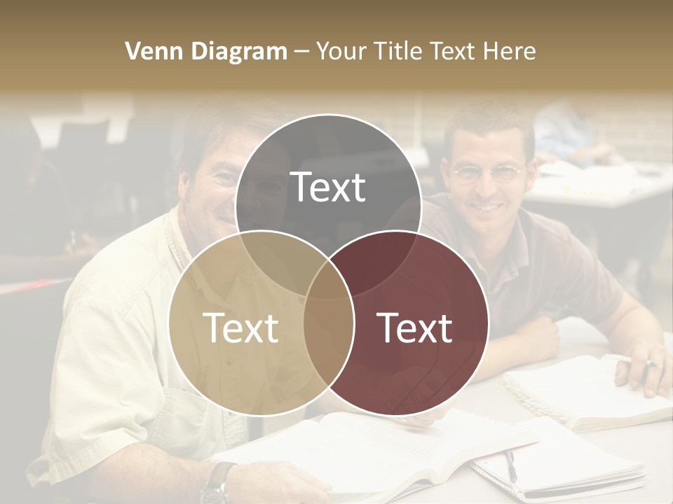 Friendly, Happy  Education Students Sitting In Class. PowerPoint Template