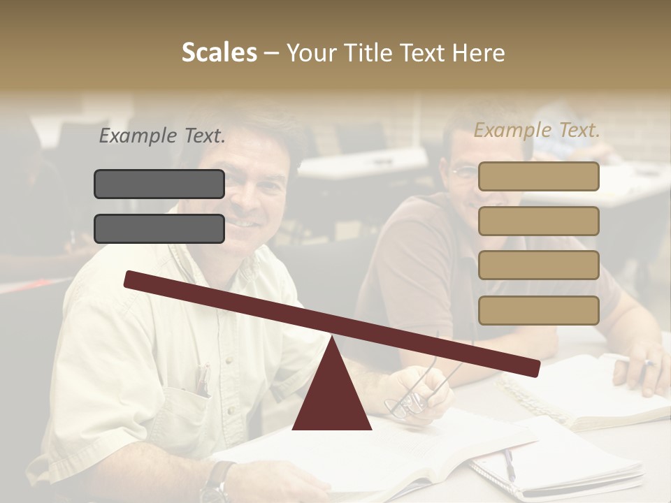 Friendly, Happy  Education Students Sitting In Class. PowerPoint Template