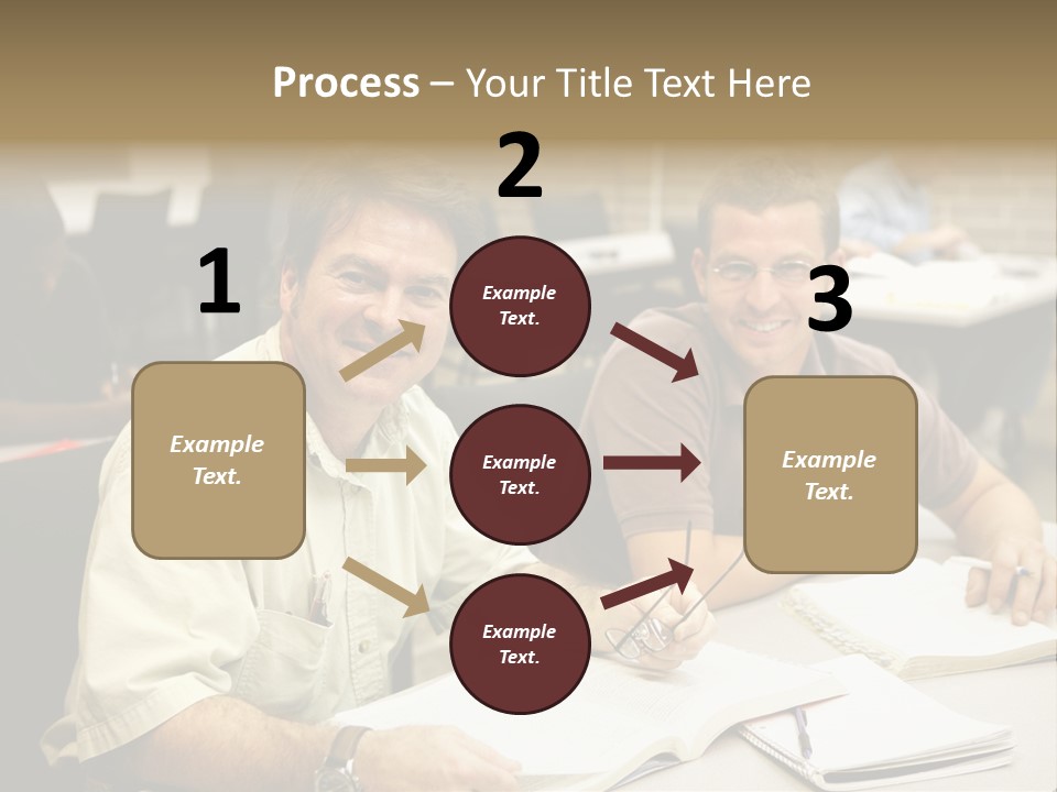 Friendly, Happy  Education Students Sitting In Class. PowerPoint Template
