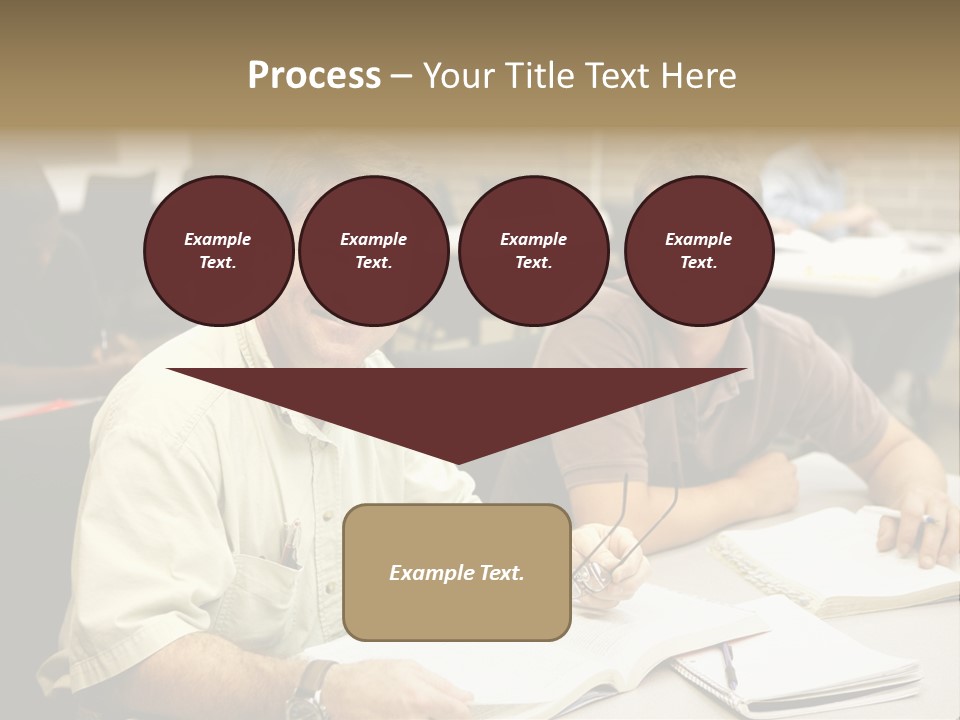 Friendly, Happy  Education Students Sitting In Class. PowerPoint Template