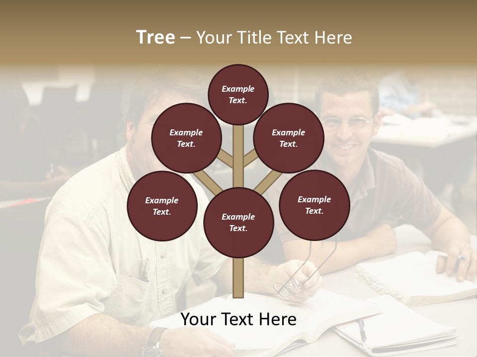 Friendly, Happy  Education Students Sitting In Class. PowerPoint Template