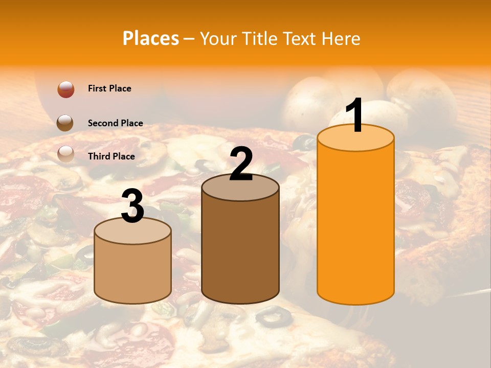 Supreme Pizza In Pan PowerPoint Template