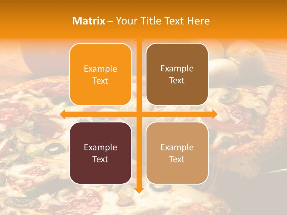 Supreme Pizza In Pan PowerPoint Template