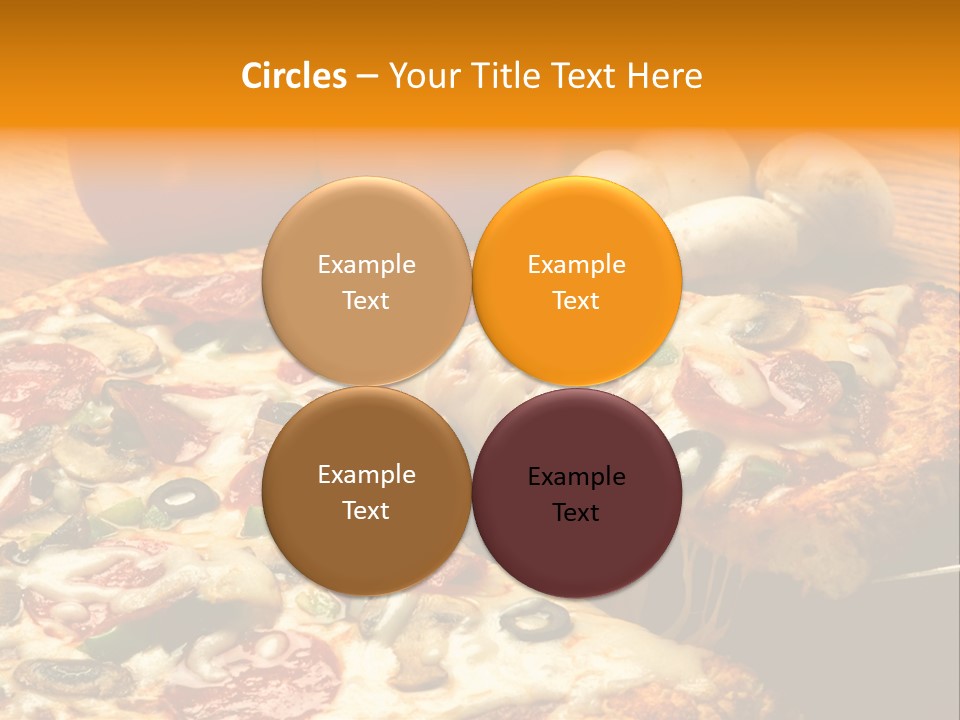Supreme Pizza In Pan PowerPoint Template