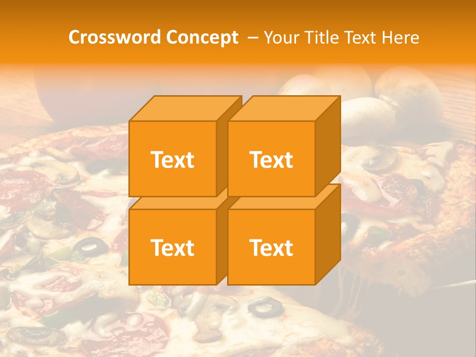 Supreme Pizza In Pan PowerPoint Template