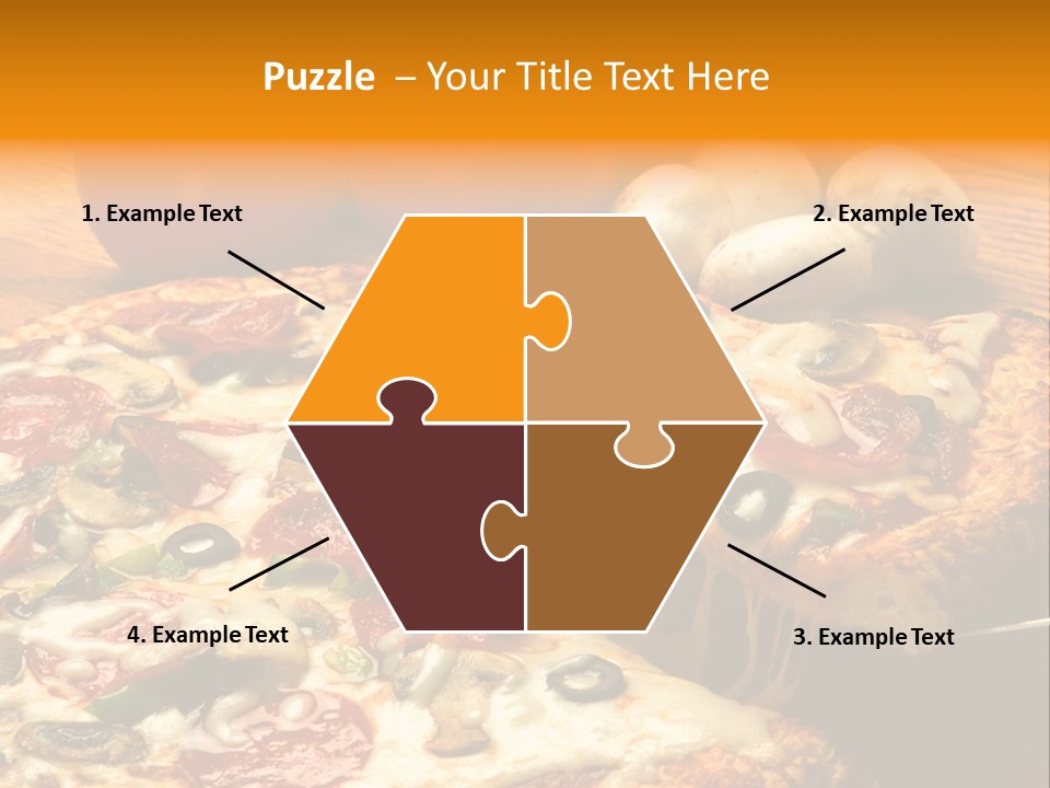 Supreme Pizza In Pan PowerPoint Template