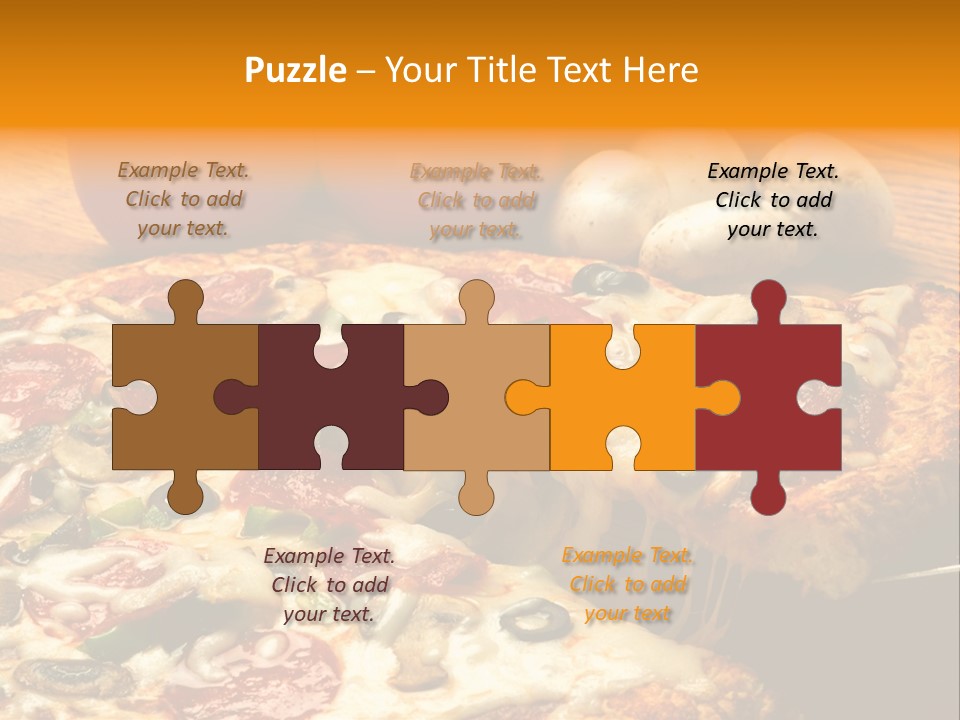 Supreme Pizza In Pan PowerPoint Template