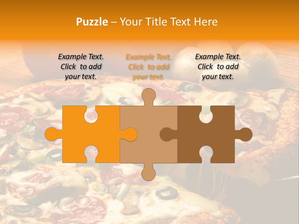 Supreme Pizza In Pan PowerPoint Template