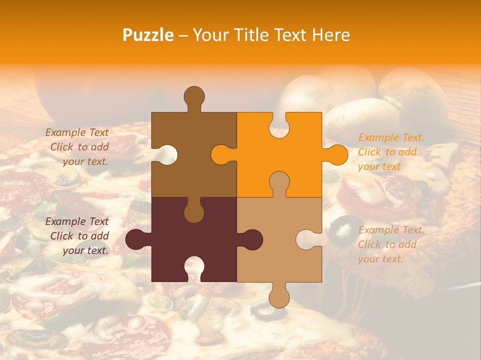 Supreme Pizza In Pan PowerPoint Template