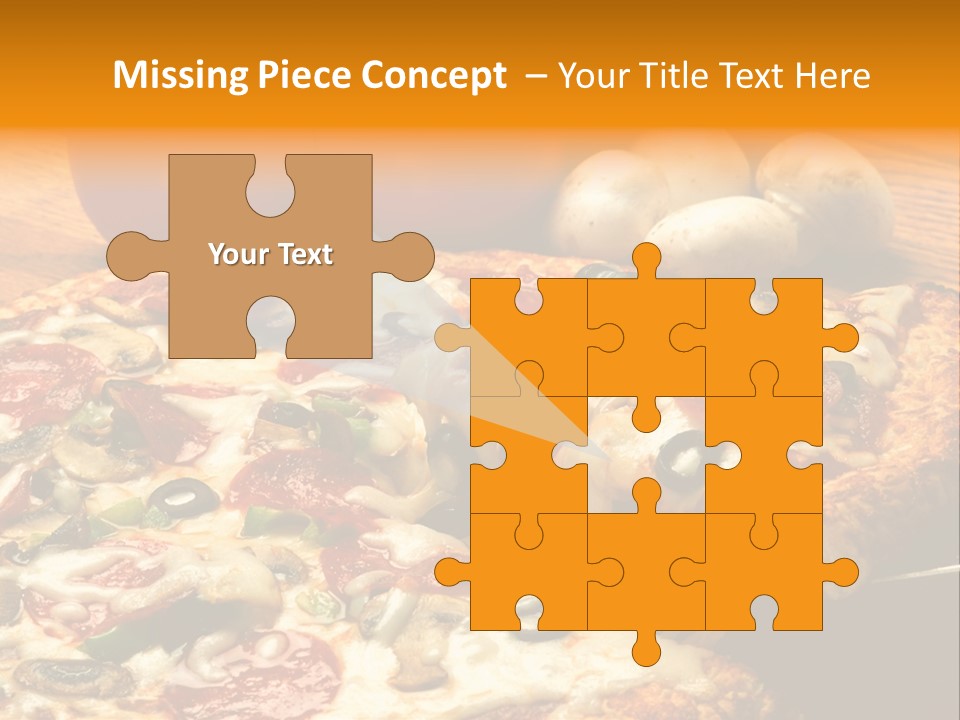 Supreme Pizza In Pan PowerPoint Template