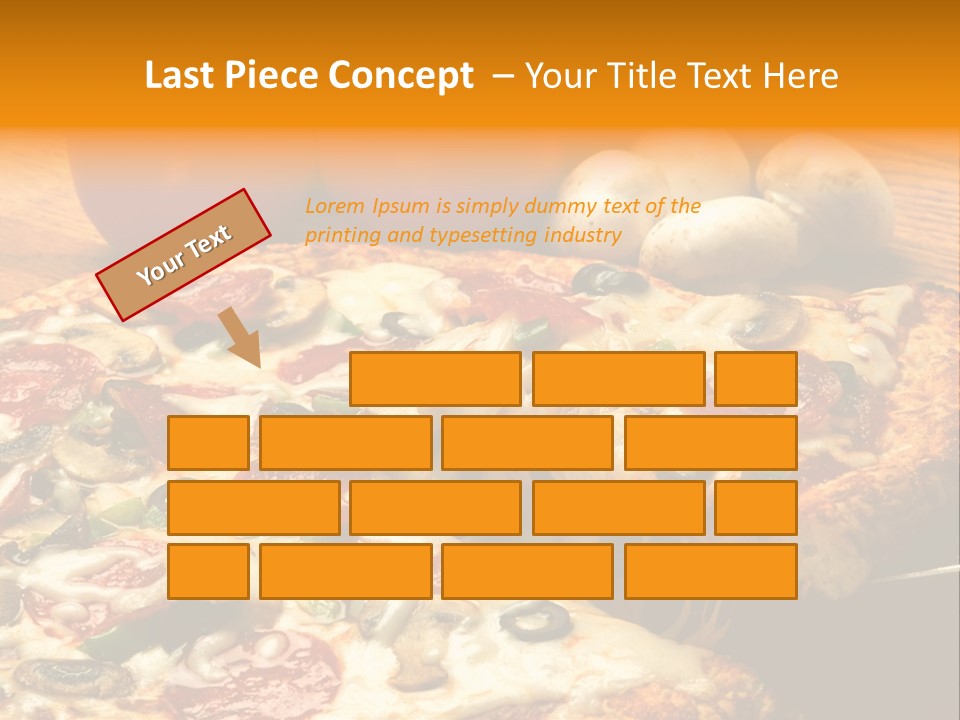 Supreme Pizza In Pan PowerPoint Template