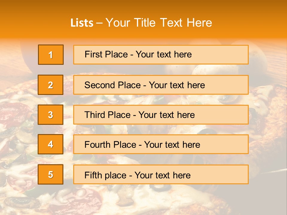 Supreme Pizza In Pan PowerPoint Template