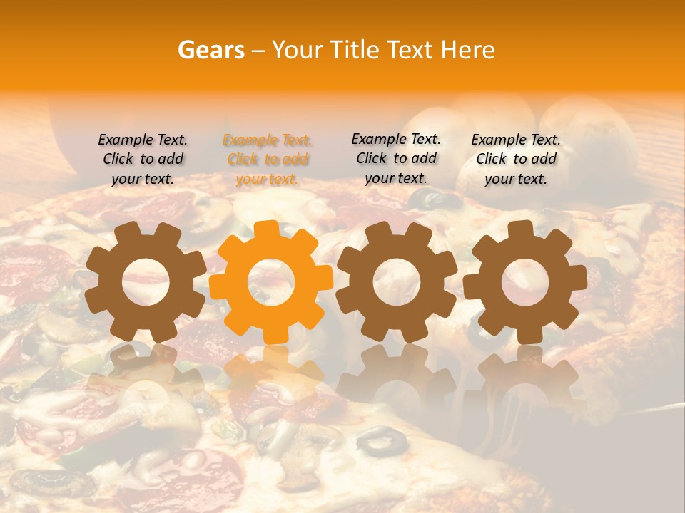 Supreme Pizza In Pan PowerPoint Template