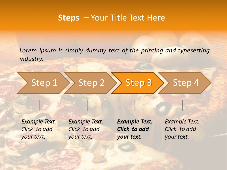 Supreme Pizza In Pan PowerPoint Template