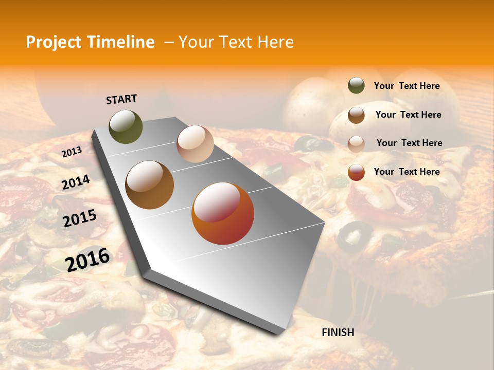 Supreme Pizza In Pan PowerPoint Template