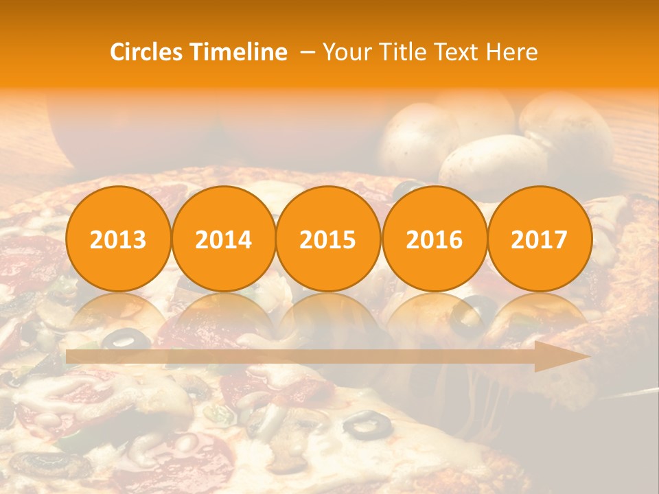 Supreme Pizza In Pan PowerPoint Template