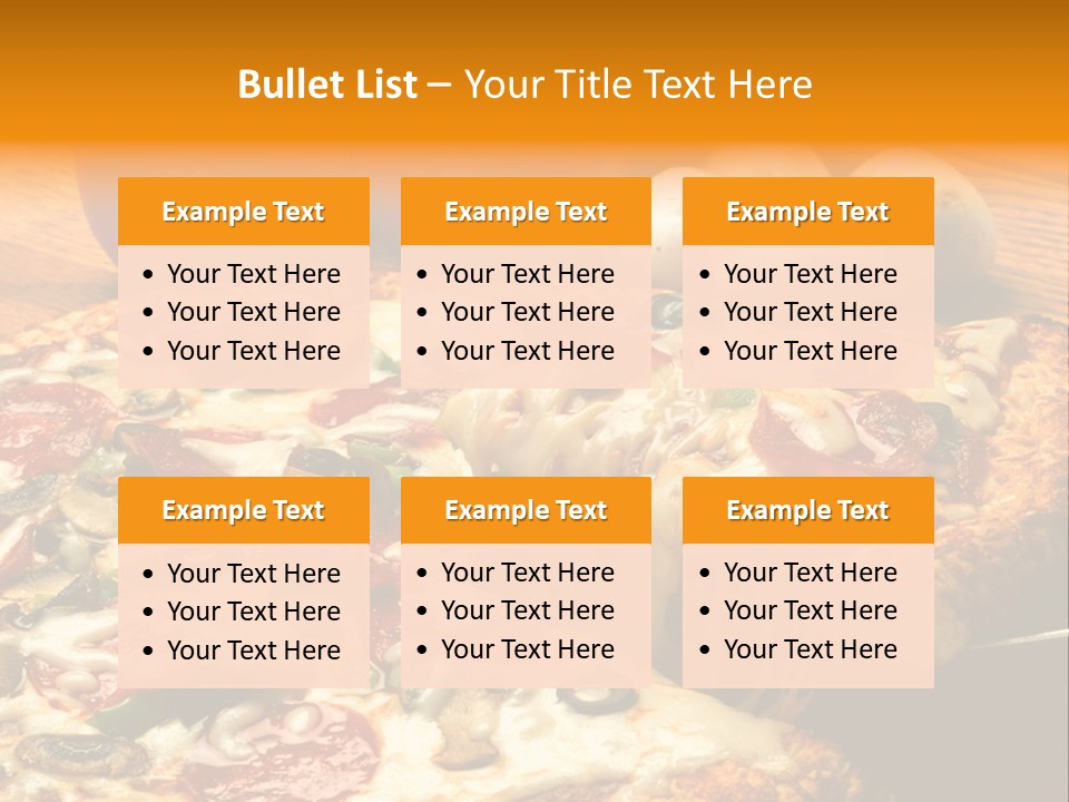 Supreme Pizza In Pan PowerPoint Template