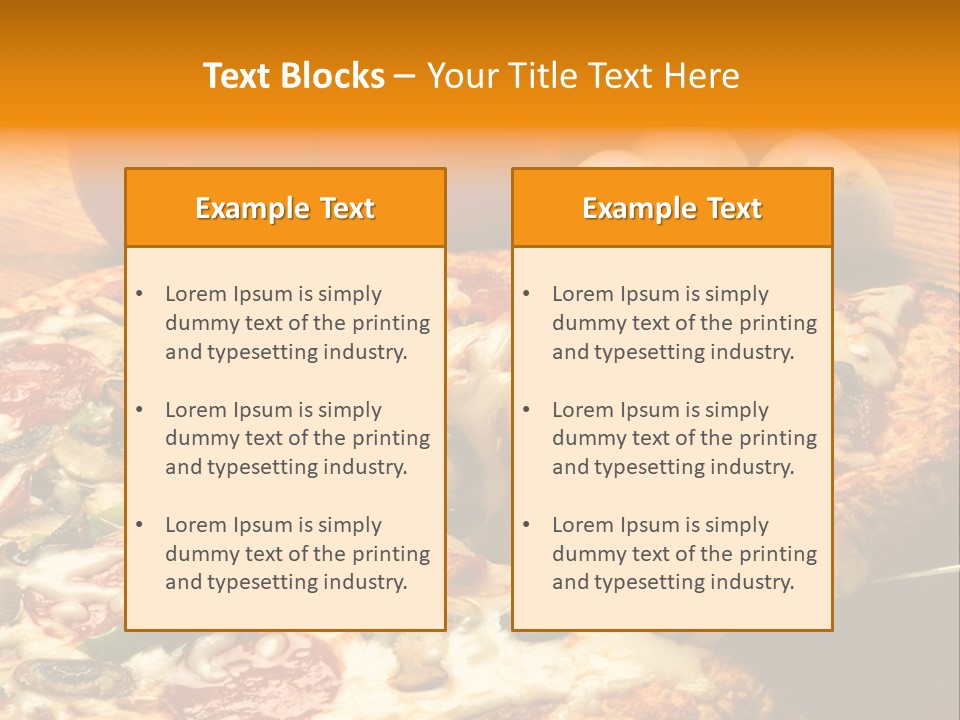 Supreme Pizza In Pan PowerPoint Template