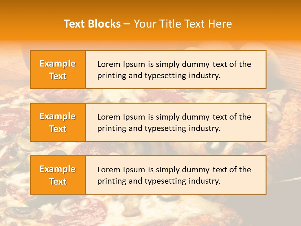 Supreme Pizza In Pan PowerPoint Template