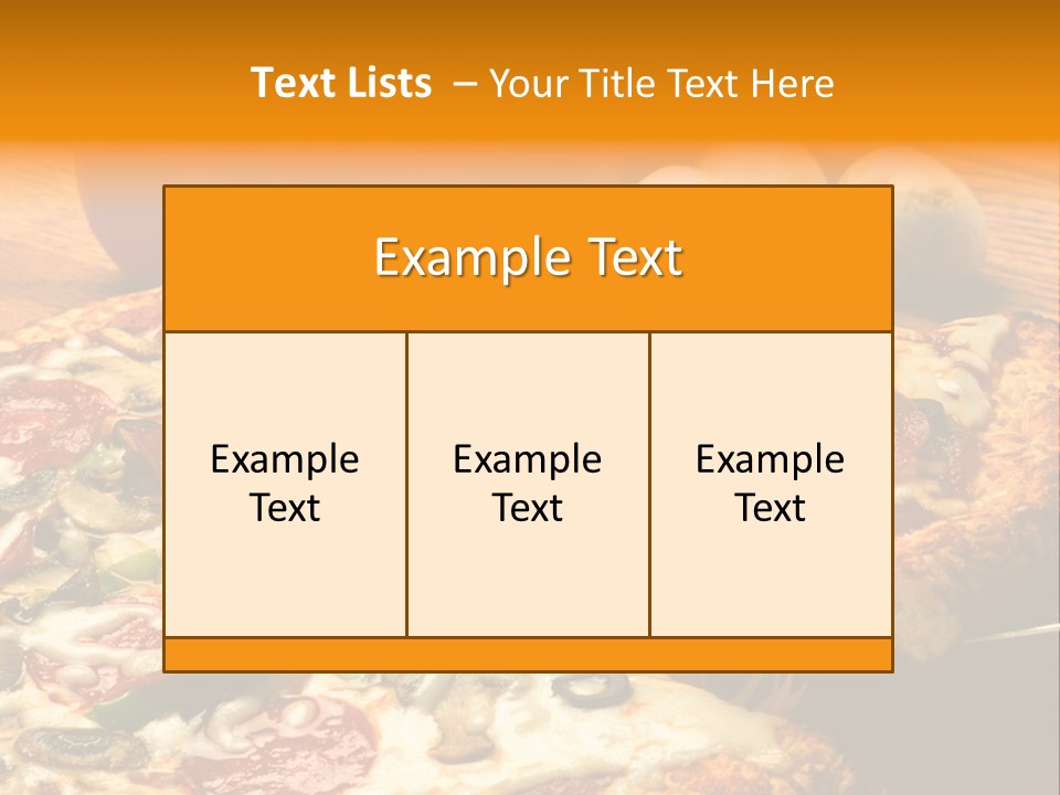 Supreme Pizza In Pan PowerPoint Template