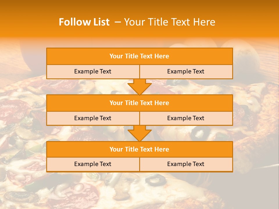 Supreme Pizza In Pan PowerPoint Template