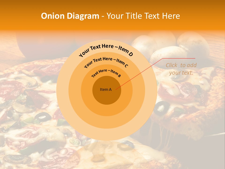 Supreme Pizza In Pan PowerPoint Template