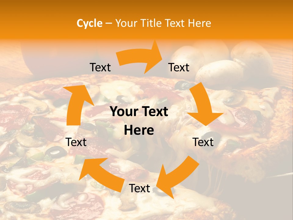 Supreme Pizza In Pan PowerPoint Template